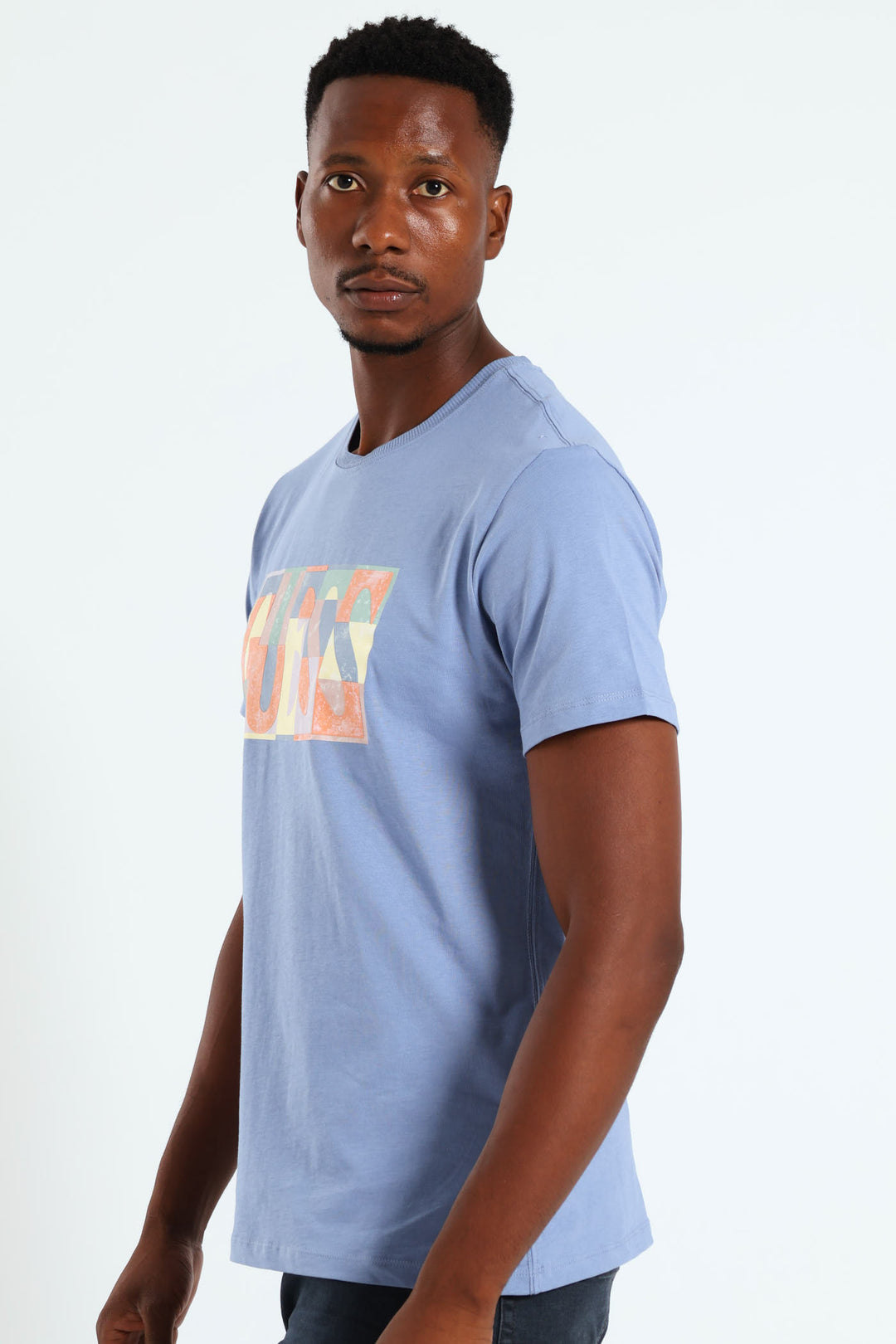 Mosaic Tee - Smokey Blue