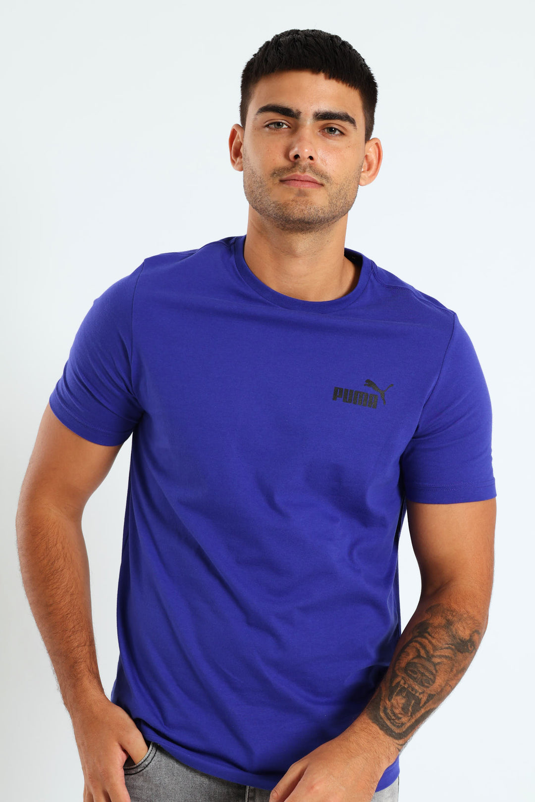 Essential Small Logo Tee - Cobalt