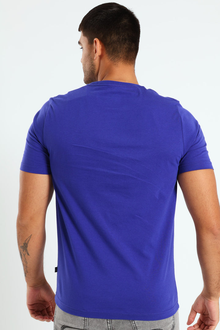 Essential Small Logo Tee - Cobalt