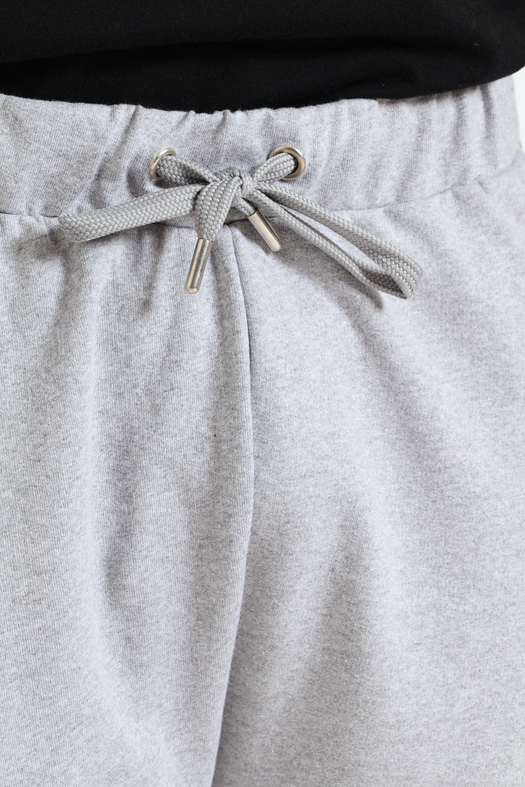 Fleece Slant Pocket Short - Grey Melange