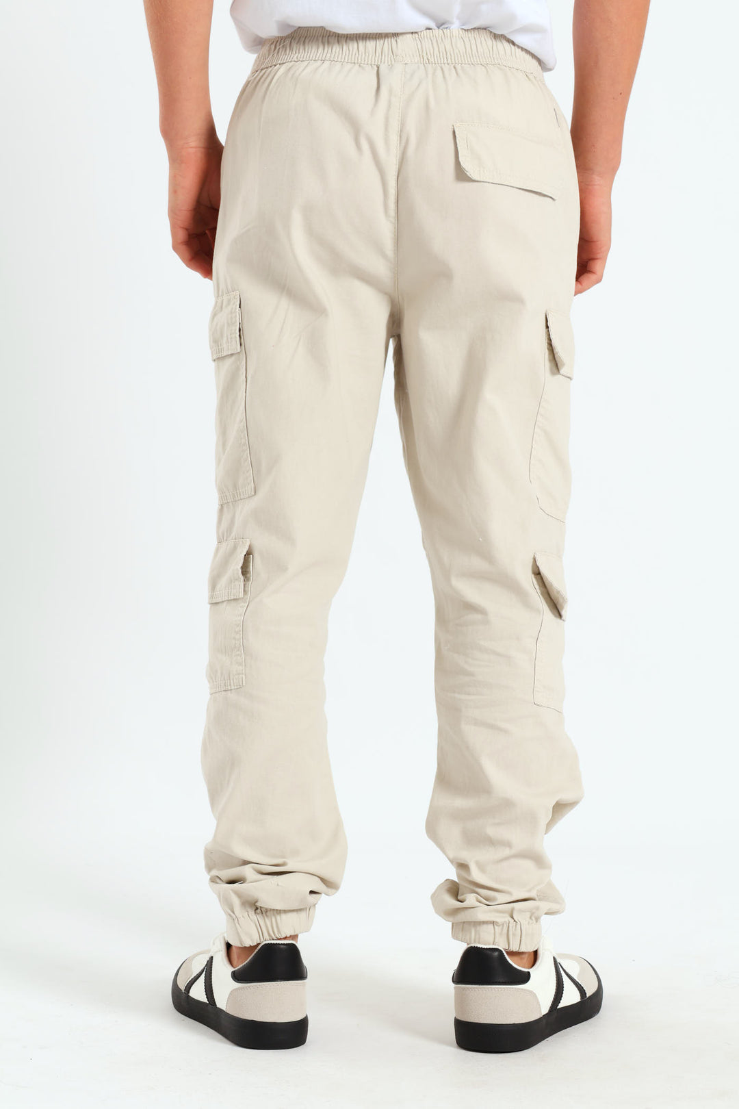 Boys Multi Pocket Cargo Pants - Stone