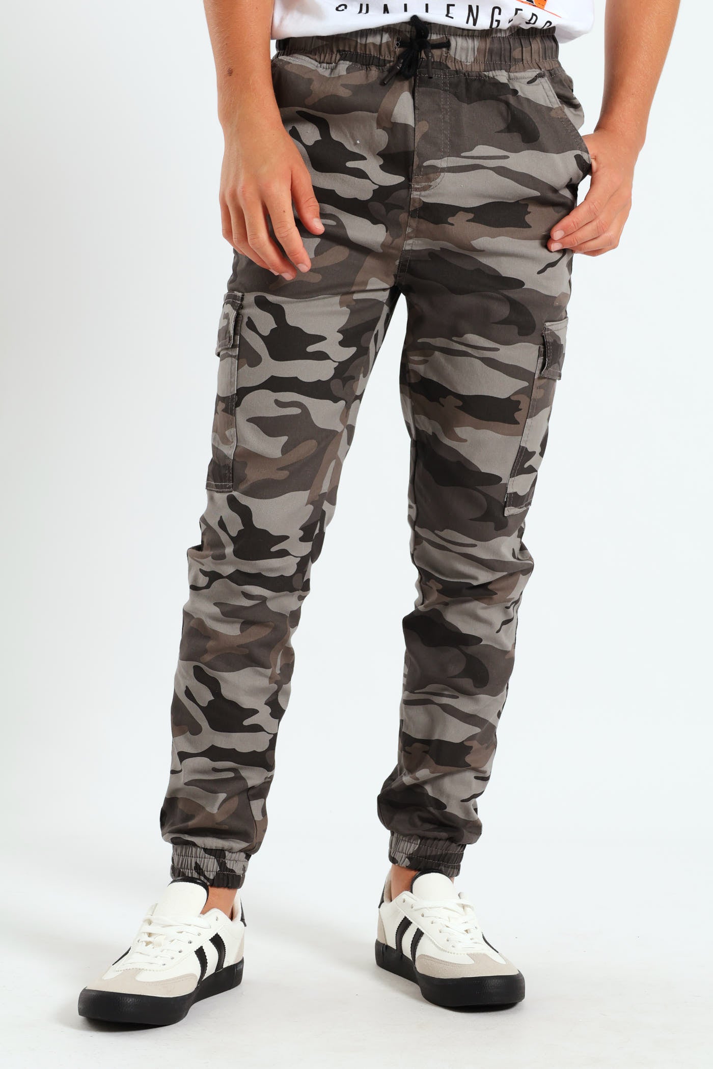 Boys camo cargo pants online