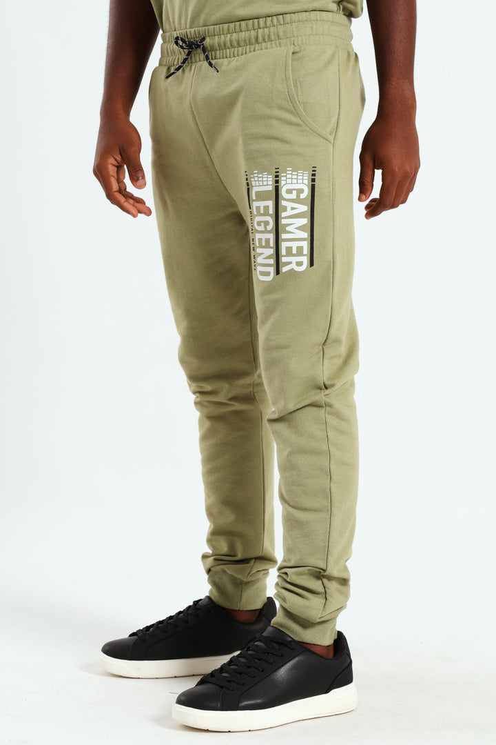 Boys Photographic Pants - Olive