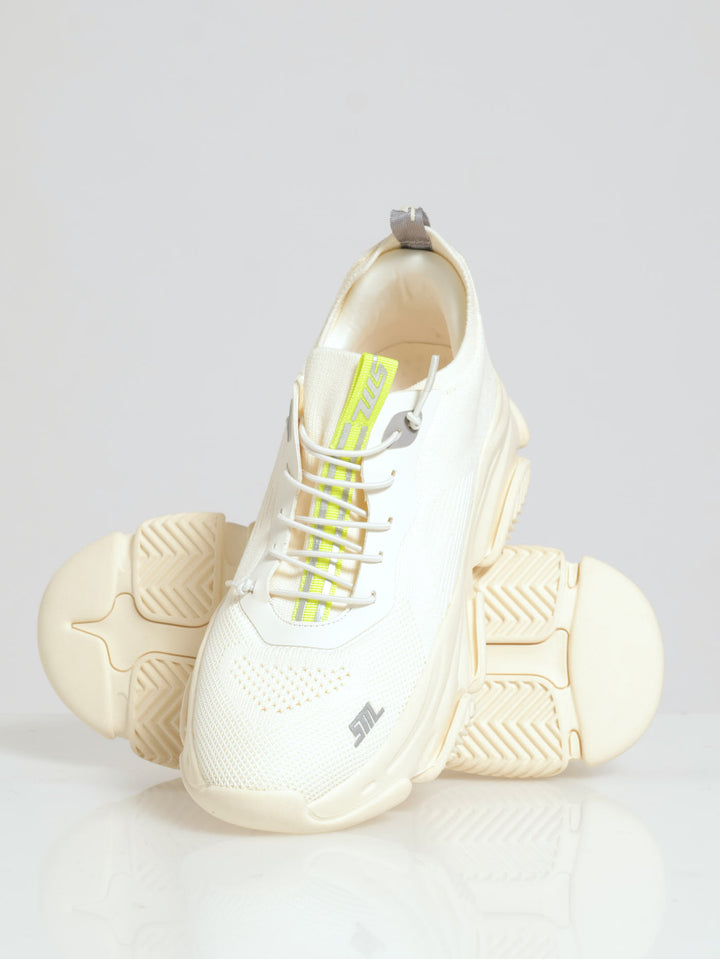 Vault Chunky Lace Up Sneaker - Bone