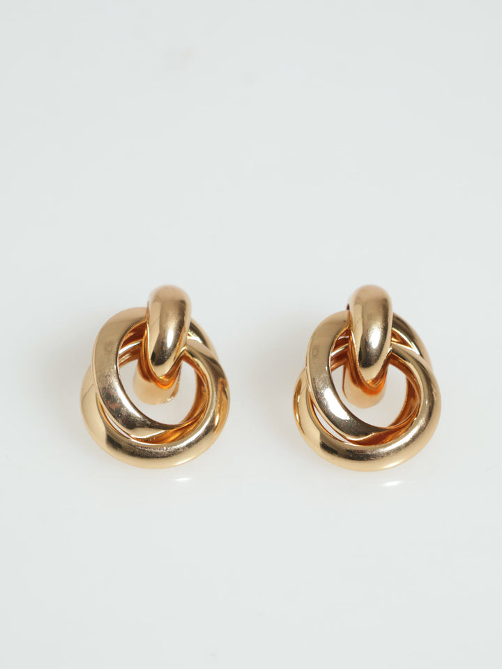 Twisted Knot Earrings - Gold