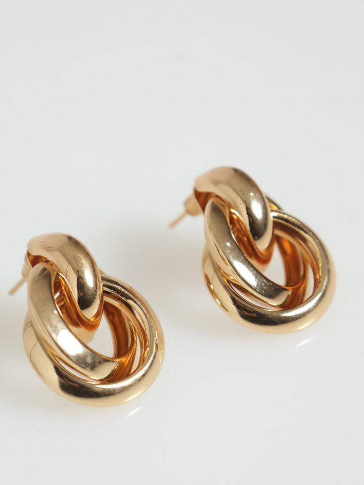 Twisted Knot Earrings - Gold