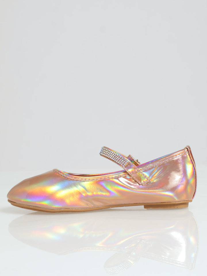 Girls Rose Gold Pump