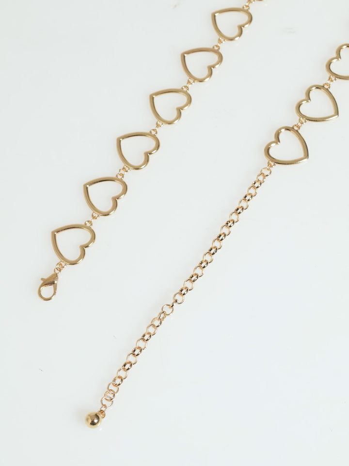 Heart Chain Belt - Gold