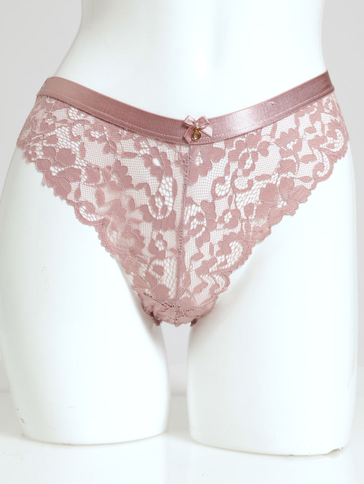 Full Lace Bikini Panty - Rose