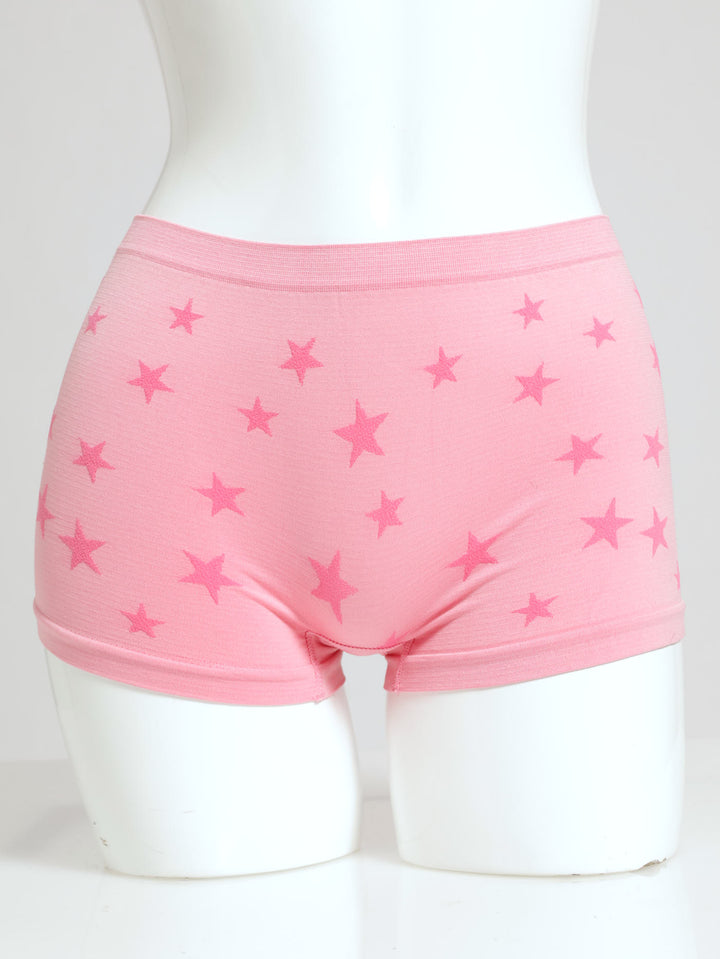 Girls 2 Pack Stars Seamless Boyleg Panties - Pink