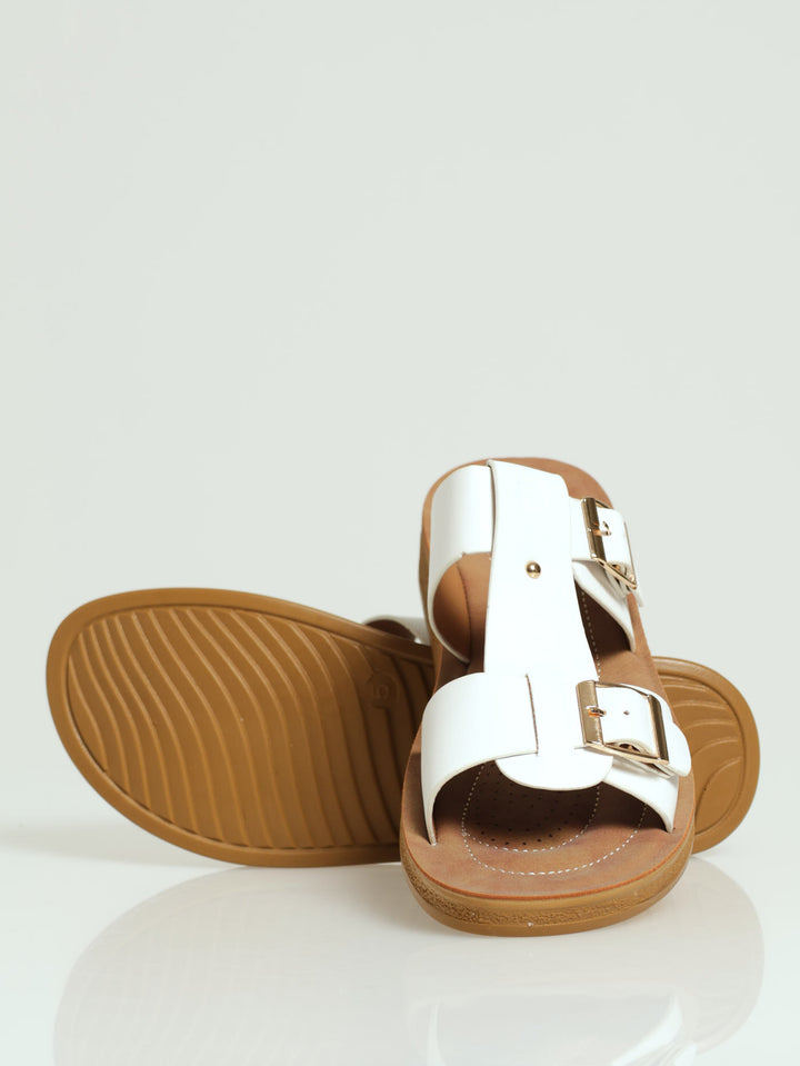 Senna Push In Buckle Sandal - White