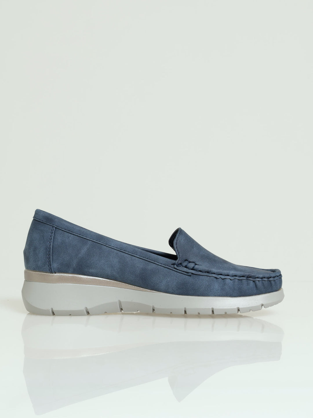 Renee 1 Albert Cut Wedge Loafer - Navy