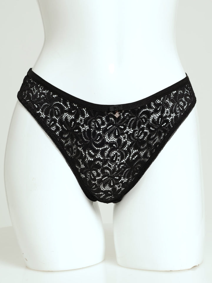 Full Lace Brazilan Panty - Black