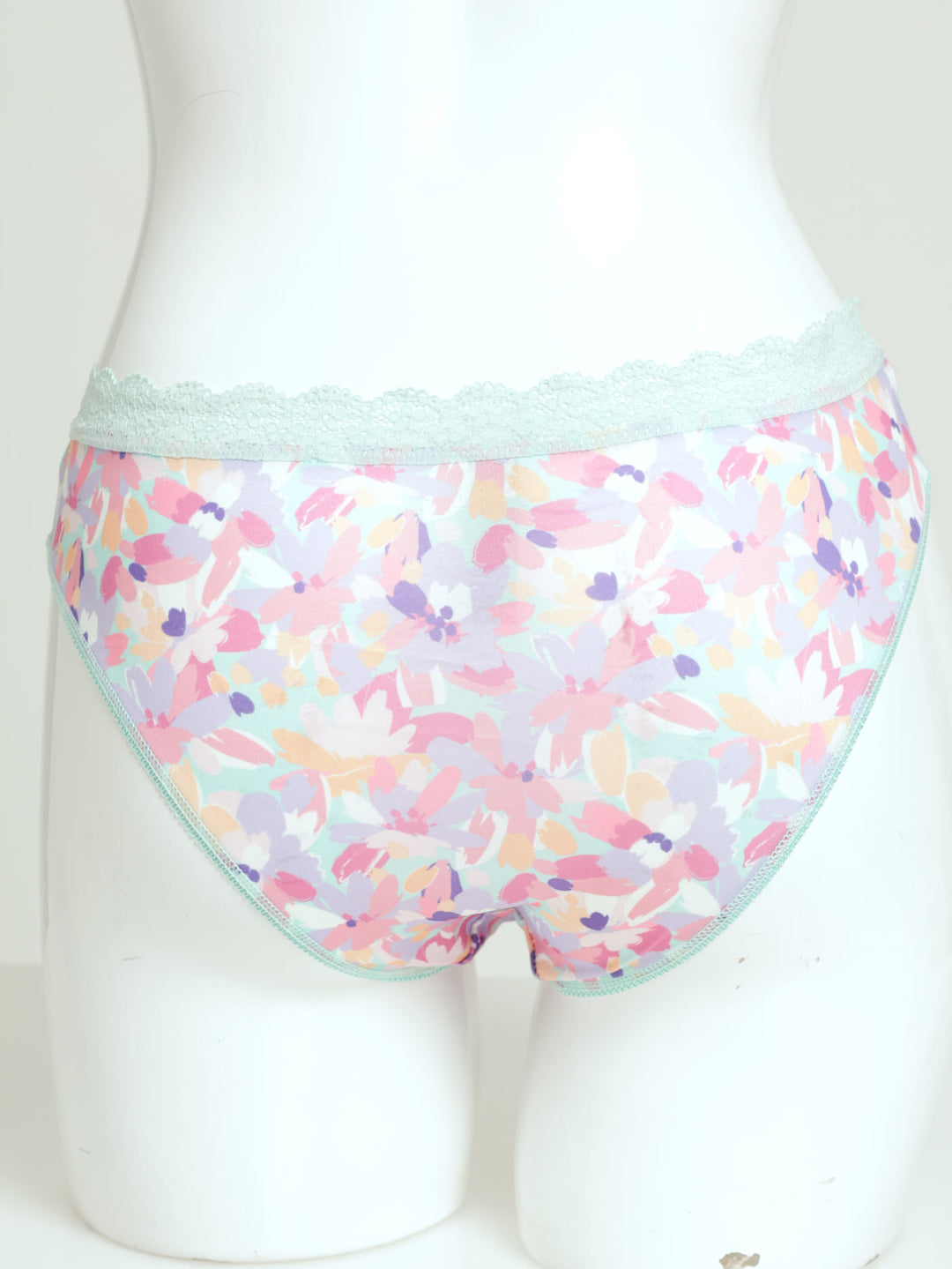 Printed Microfibre Brazilian Panty - Blue