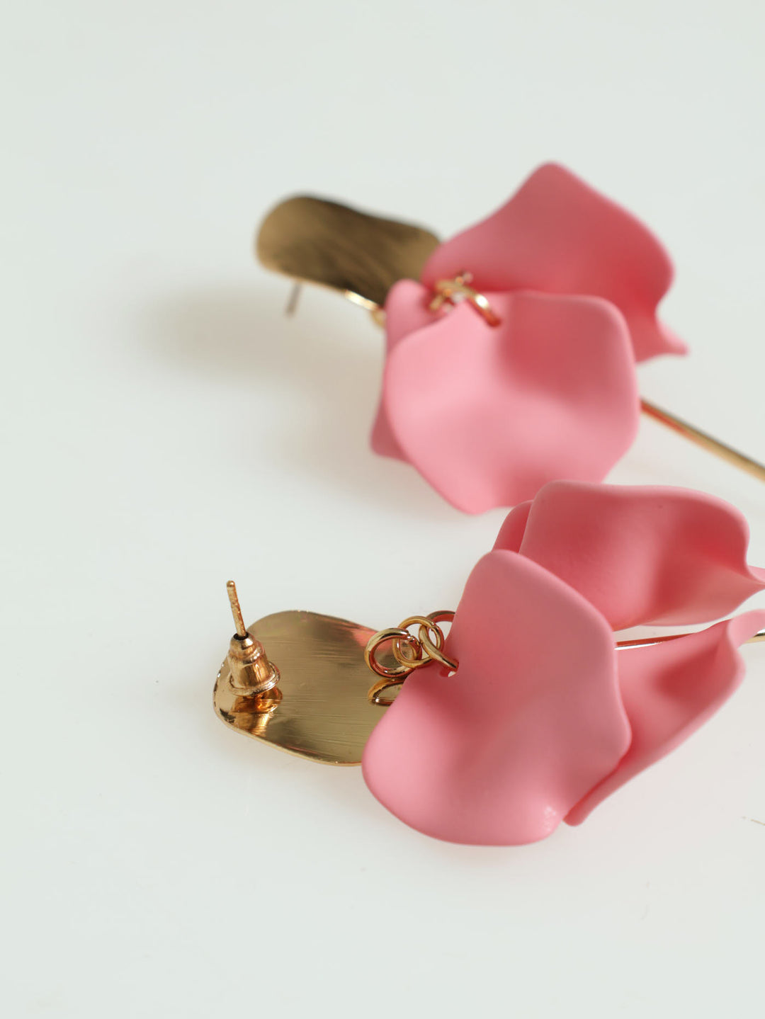 Floral Drop Earring - Light Pink