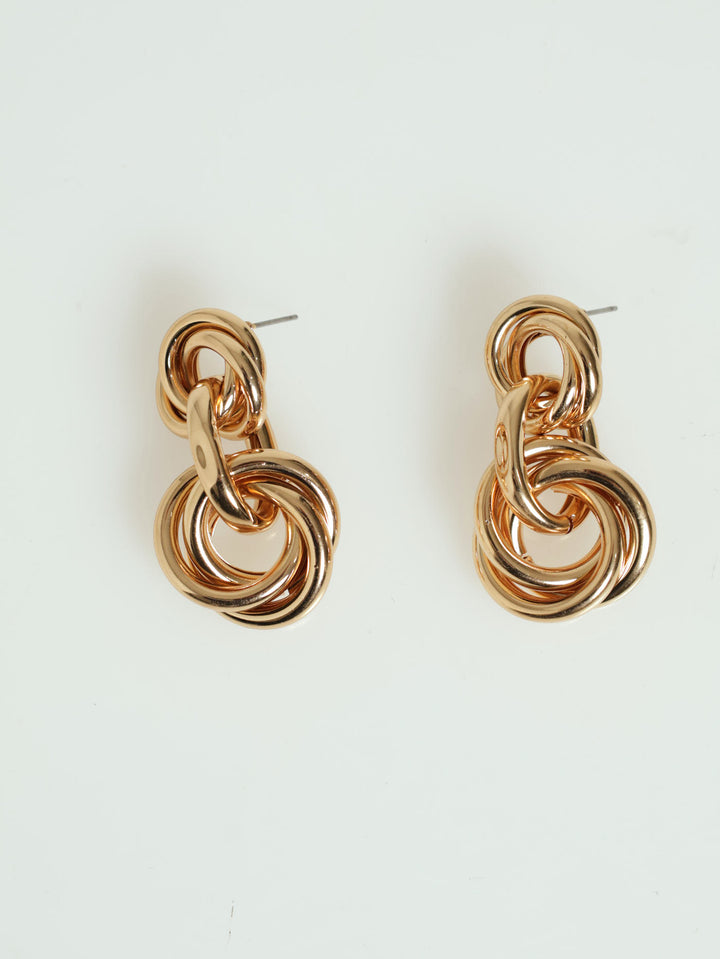 Circle Drop Earring - Gold