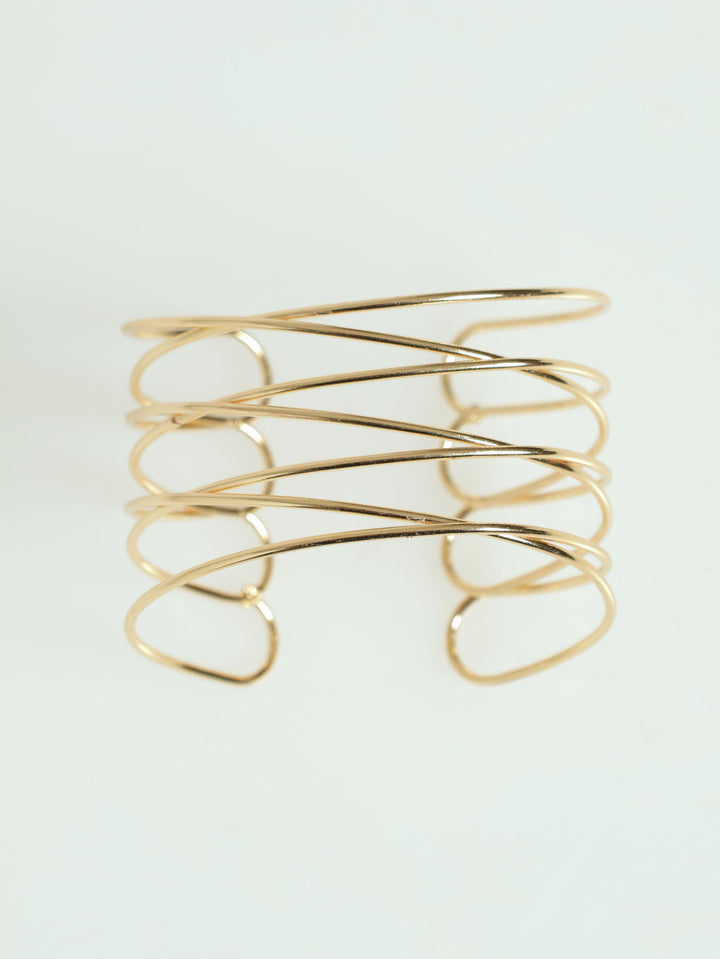 Wire Cuff Bracelet - Gold