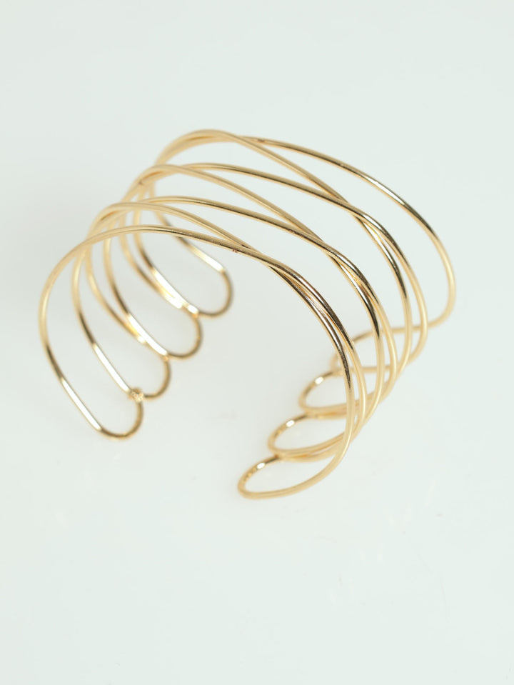 Wire Cuff Bracelet - Gold