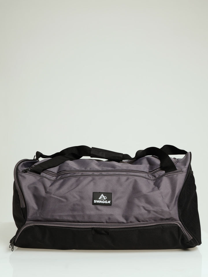 Rubber Branding Duffel Bag - Grey