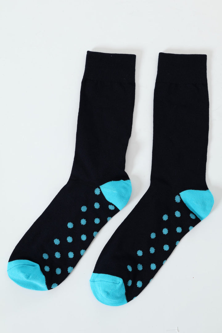 Foot Spots Anklet Socks - Navy/Blue