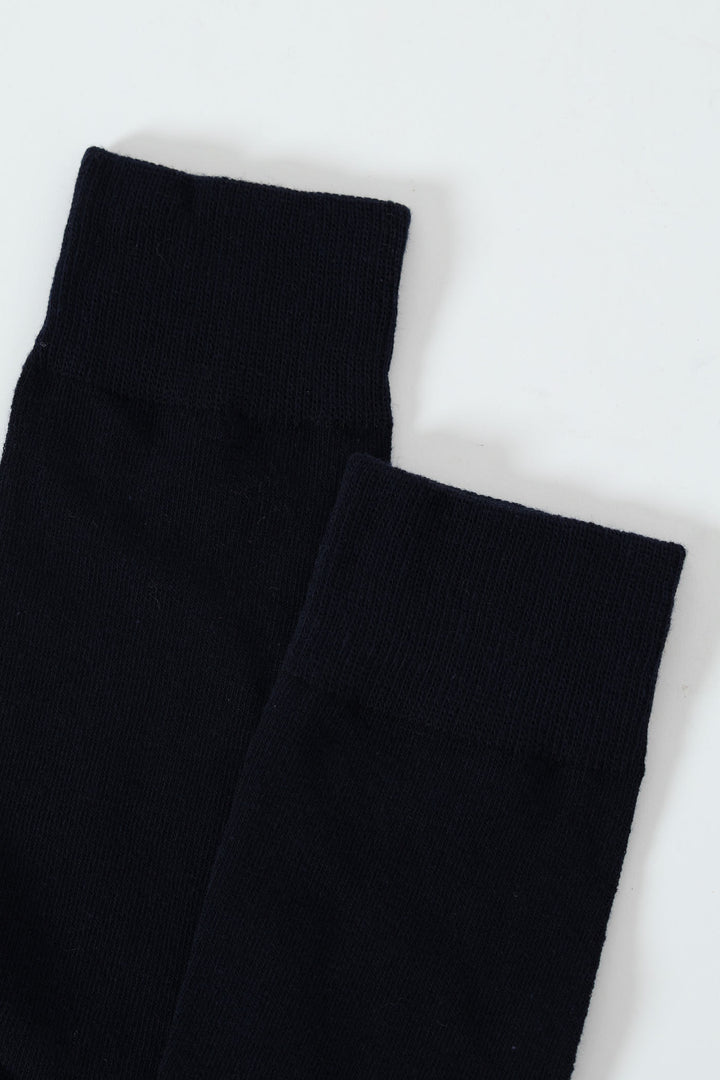 Single Spot Foot Anklet Socks - Navy/Grey