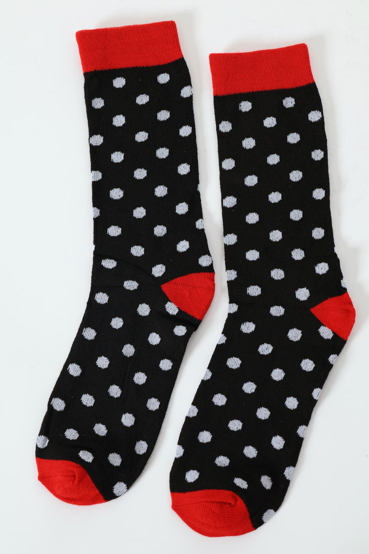 Single Dot Anklet Socks - Red