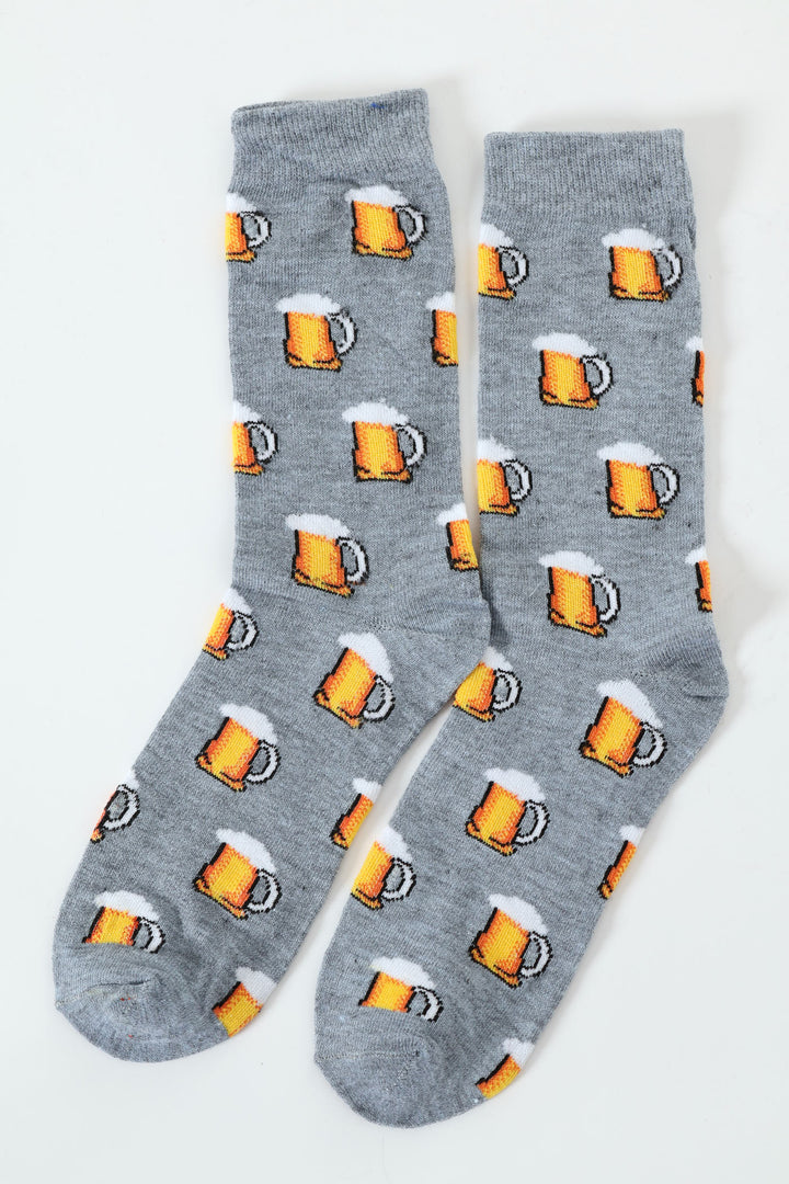 Single Beers Anklet Socks - Grey