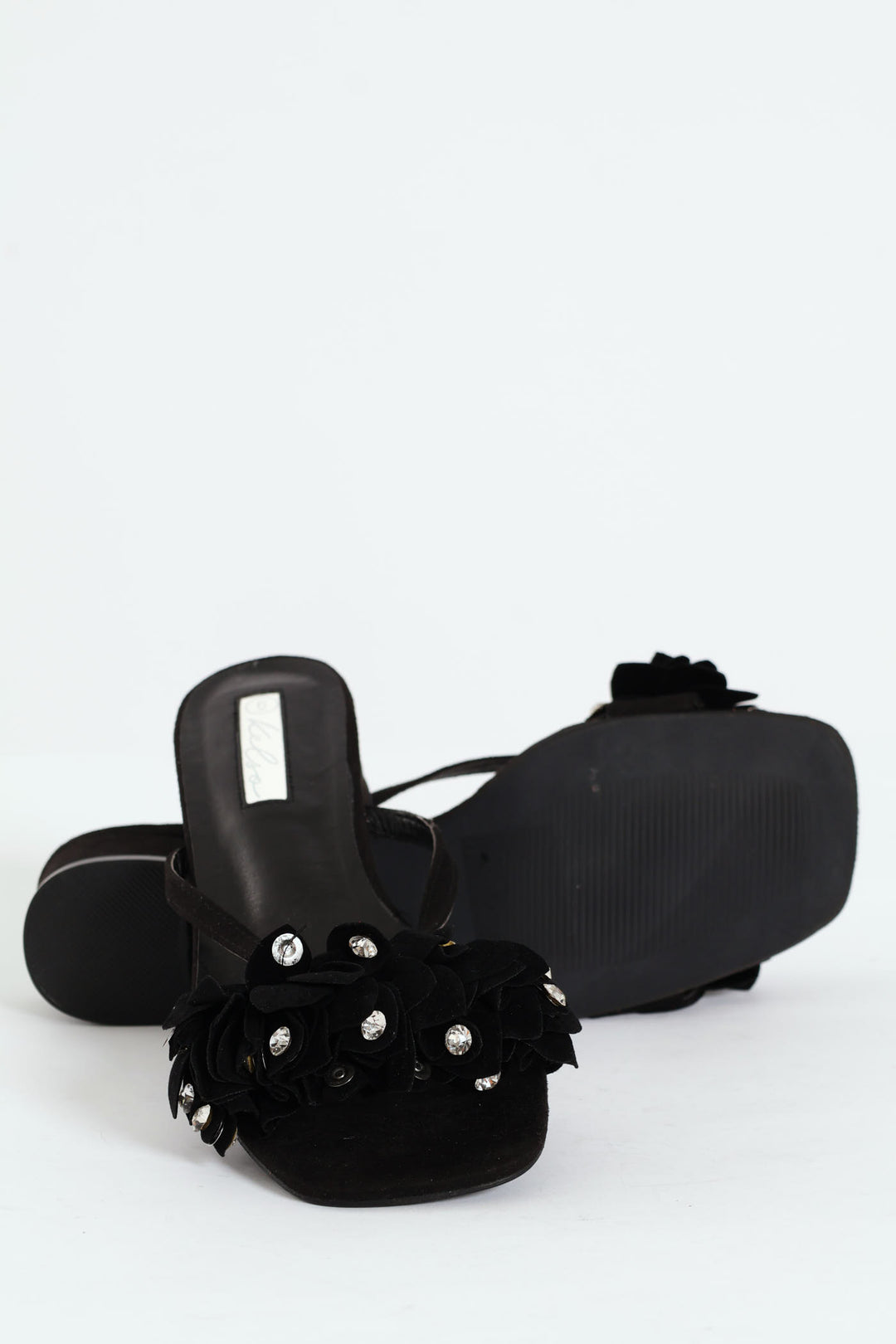 Bougainvillea Mule Sandal - Black