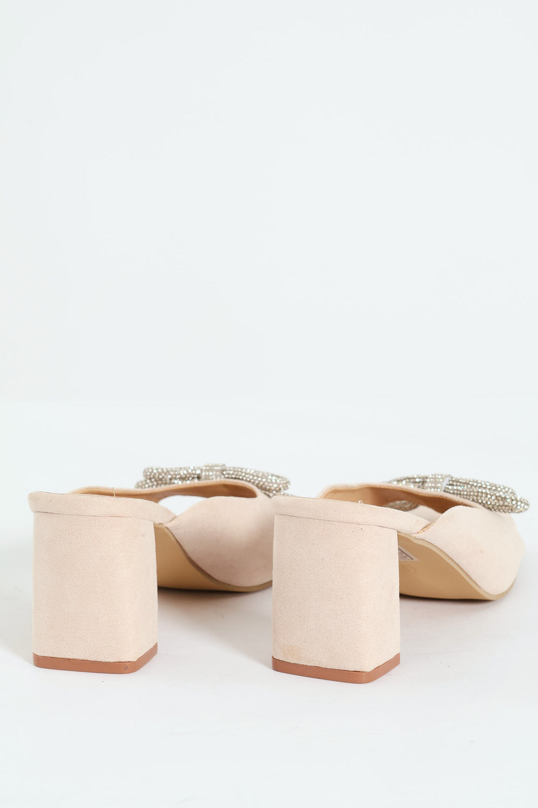 Square Shaped Vamp Mule Heel - Natural