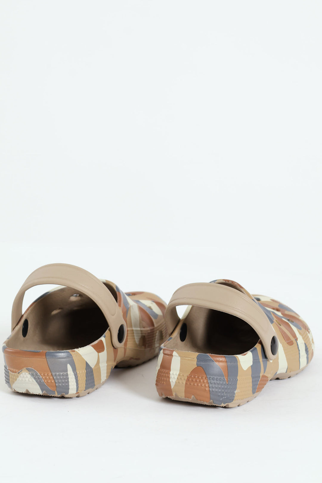 Boys Camo Print Clog - Stone