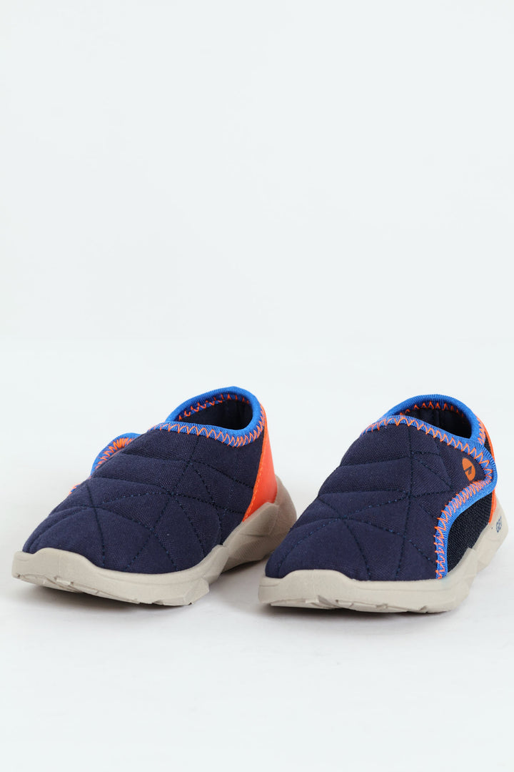 Pre-Boys Geo Lite Velcro Sneaker - Navy