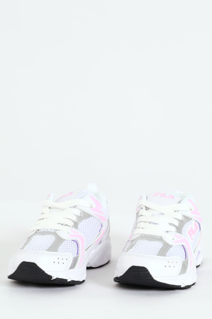 Girls Chip Trainer - White/Pink