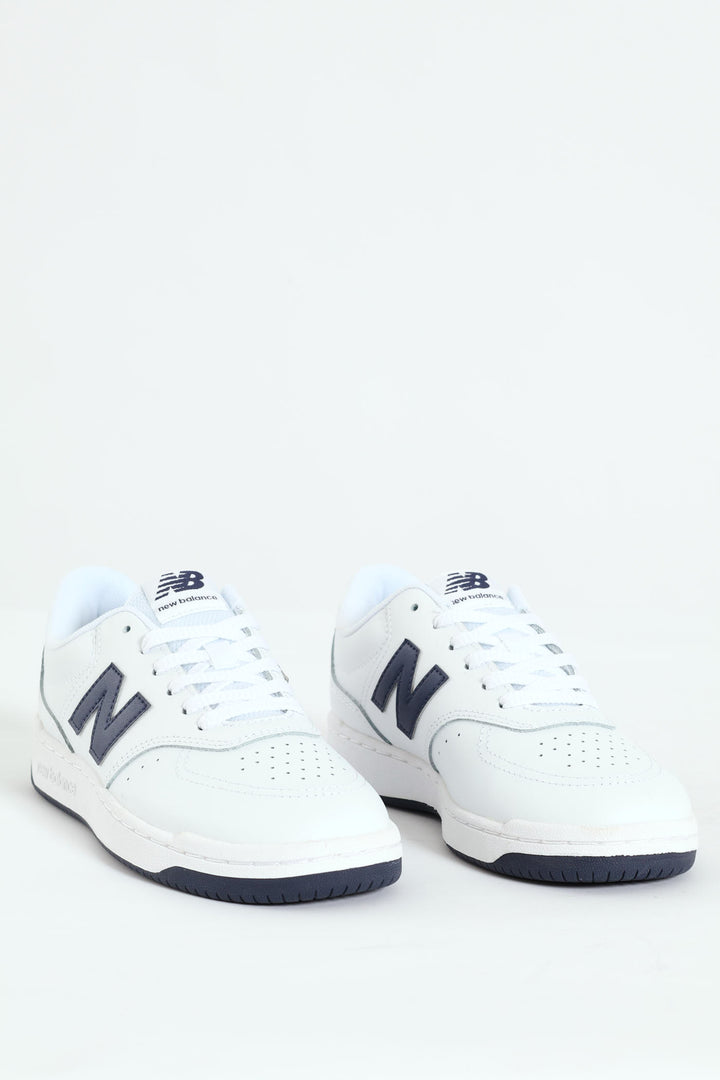 Bb80 V1 Classic Basic Lace Up Sneaker - White/Navy