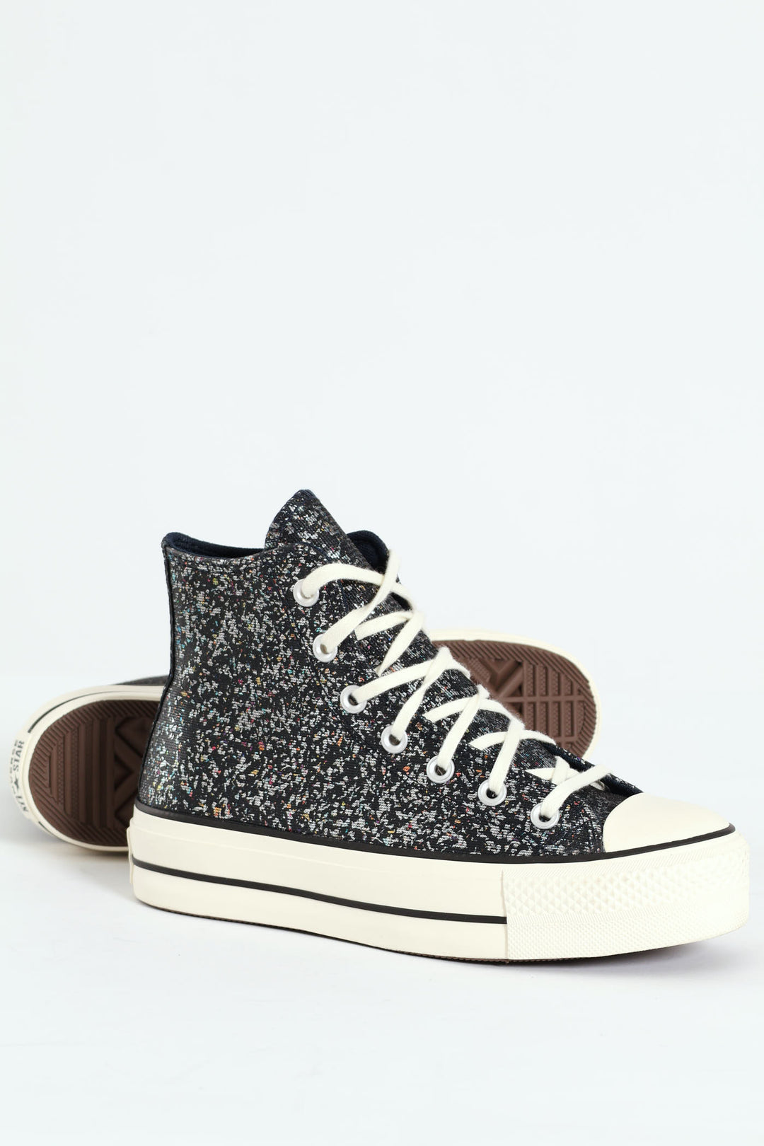 Chuck Taylor All Star Lift Glitter Platform Sneaker - Dark Grey