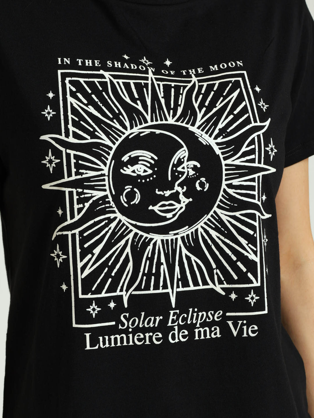 Sun & Moon Framed Regular Tee - Black