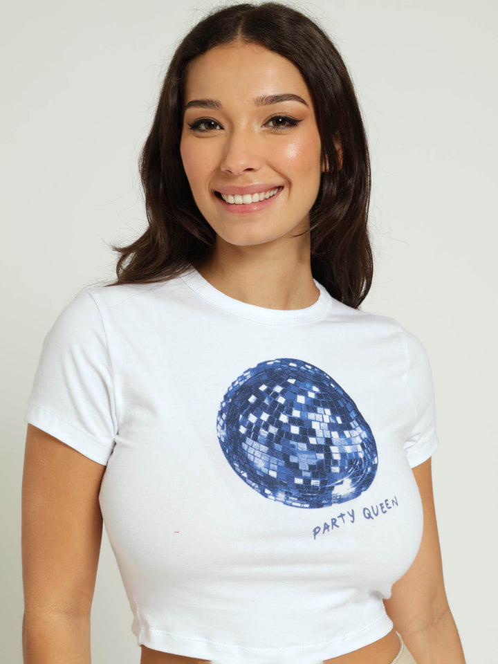 Disco Baby Tee - White