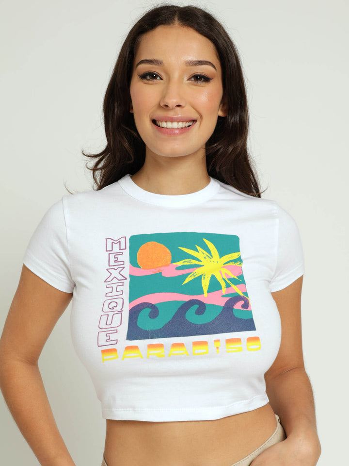 Paradiso Baby Tee - White