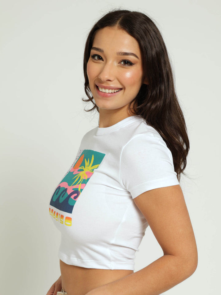 Paradiso Baby Tee - White