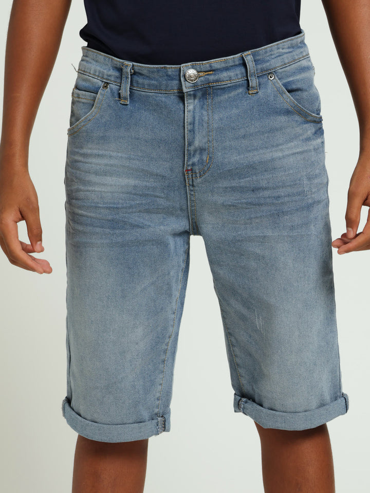 Boys Denim Shorts - Light Wash