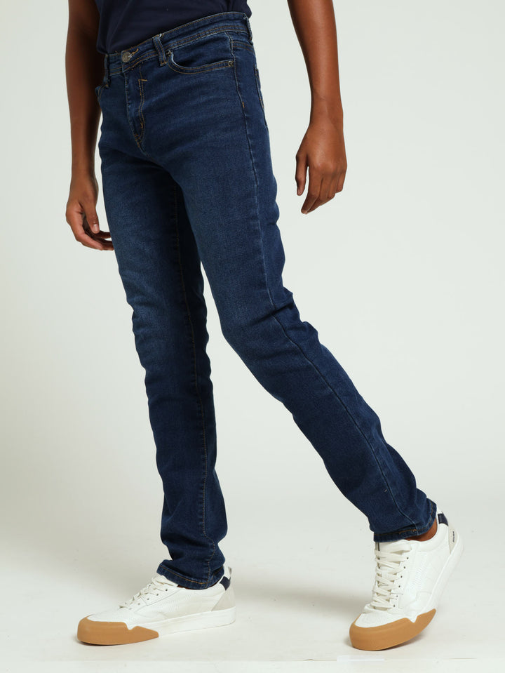 Boys Jarred Mid Wash Core Denim Jeans - Salty Mid Wash