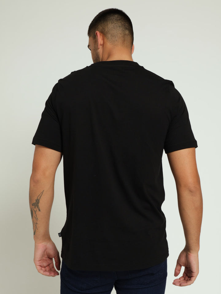 Graphics Wording Tee - Black