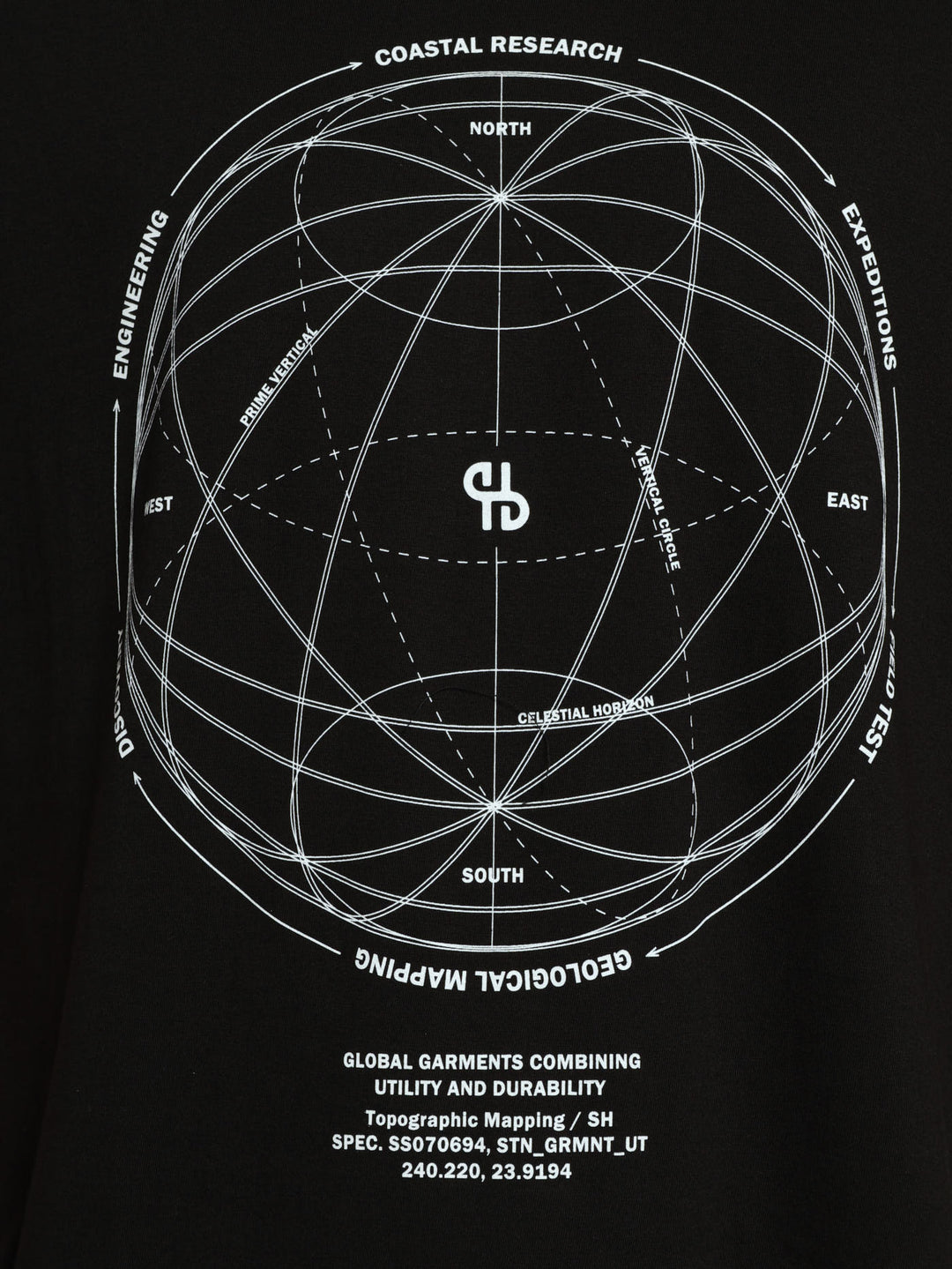 Geo Coordinate Tee - Black