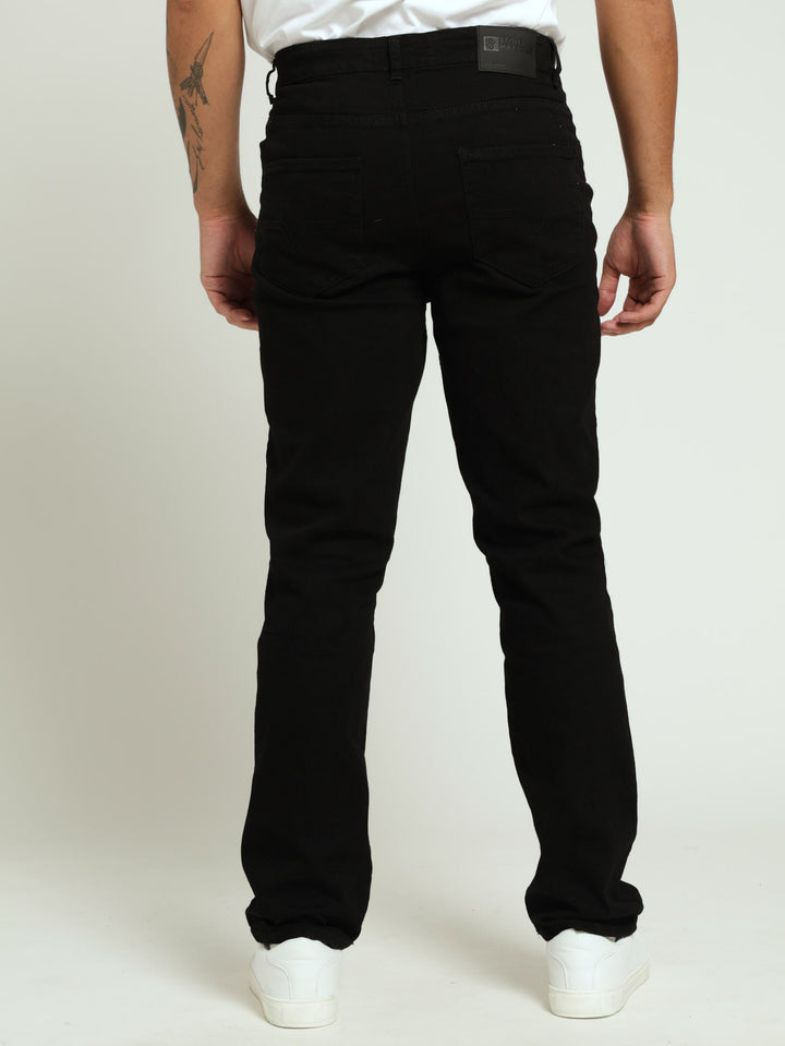 Stretch Straight Denim - Black