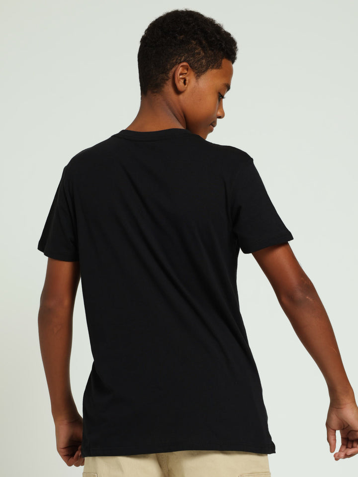 Boys City Print Tee - Black