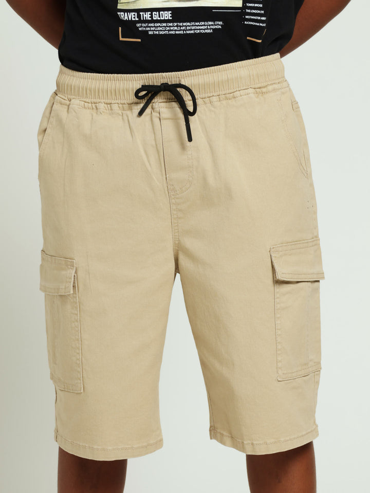 Boys Cargo Shorts - Stone