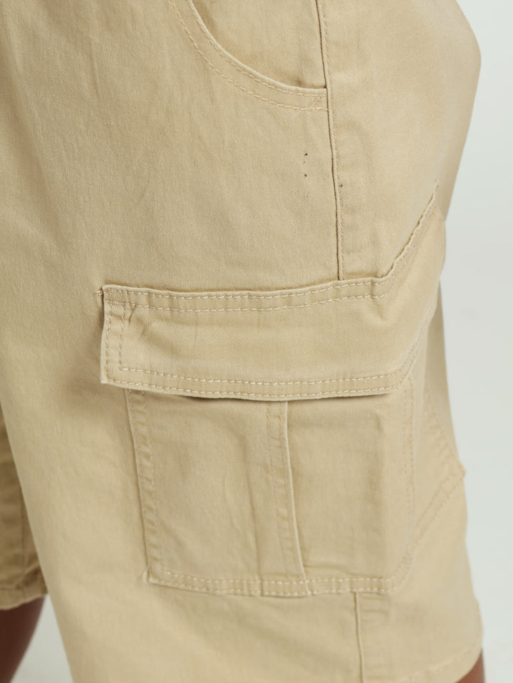 Boys Cargo Shorts - Stone