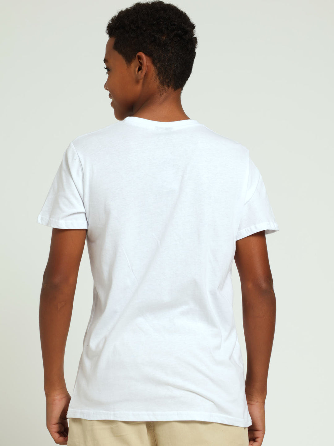 Boys Anime Printed Tee - White