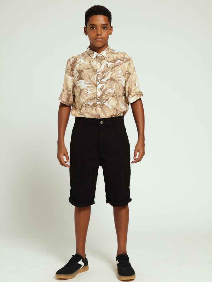 Boys Chino Shorts - Black