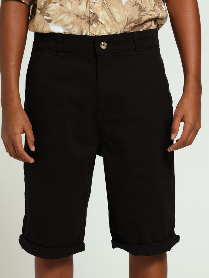 Boys Chino Shorts - Black