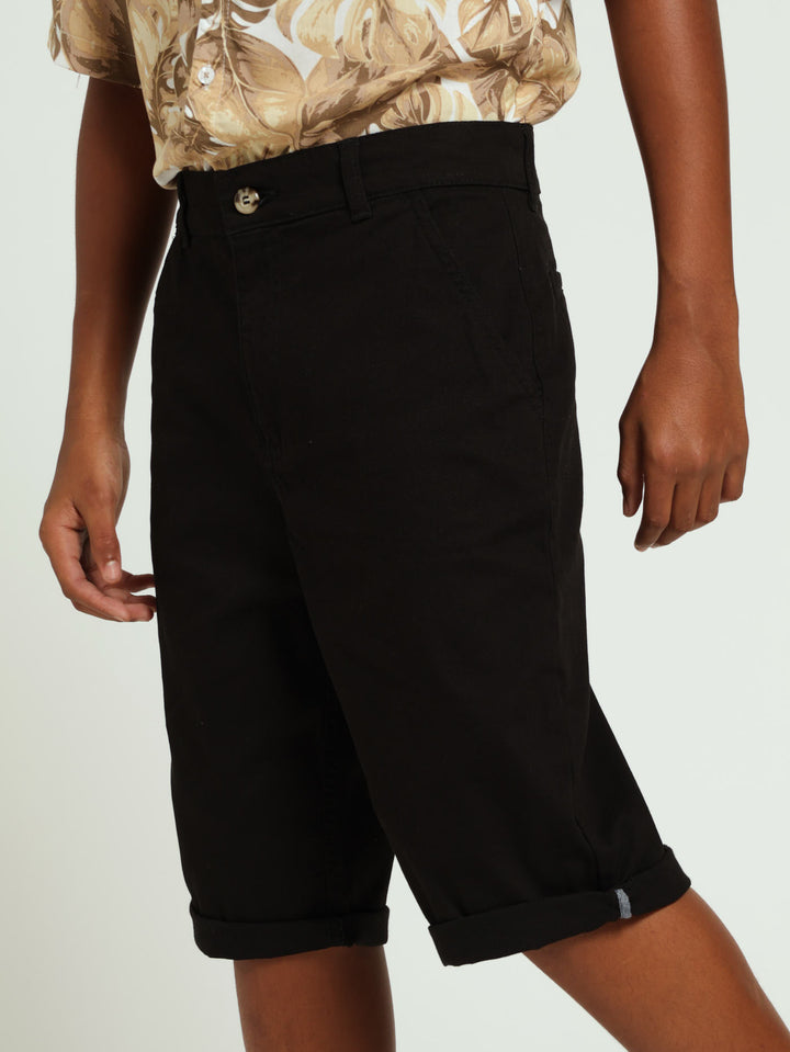 Boys Chino Shorts - Black